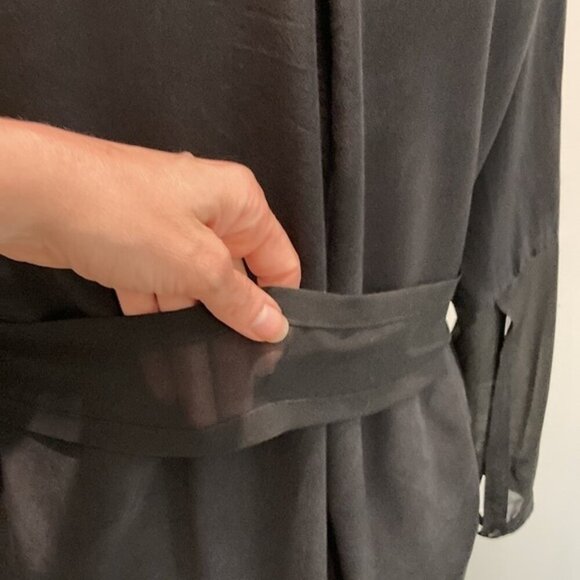 All Saints Rivi Silk Shirt Dress - Picture 14 of 16